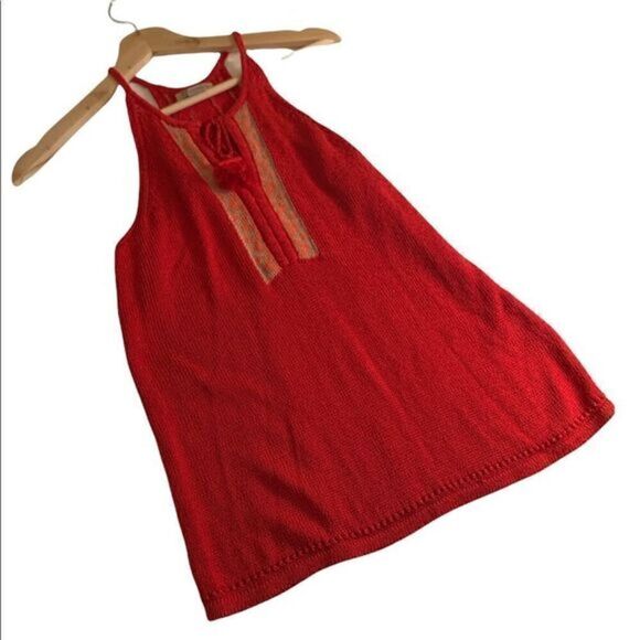 Lucky Brand Crochet Style Tank Top Sz Small - Picture 1 of 12